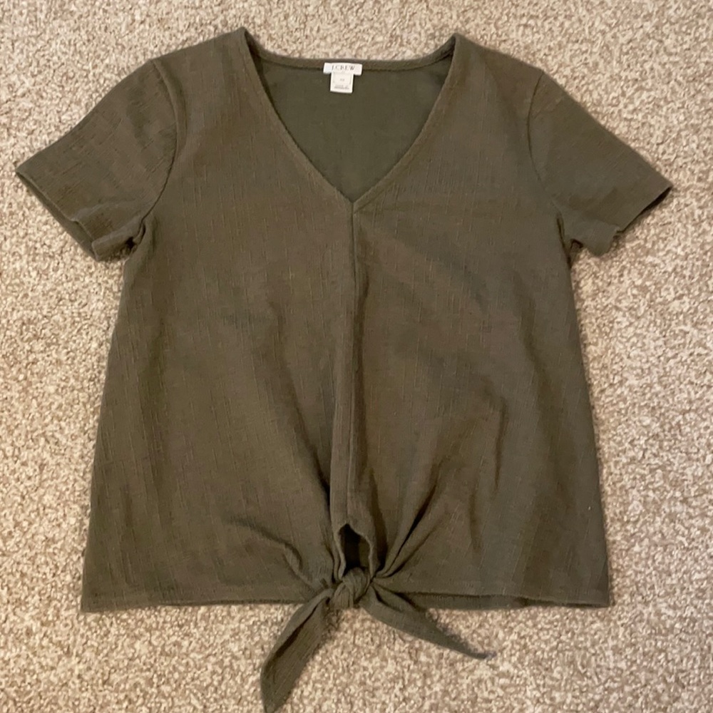J crew front tie top